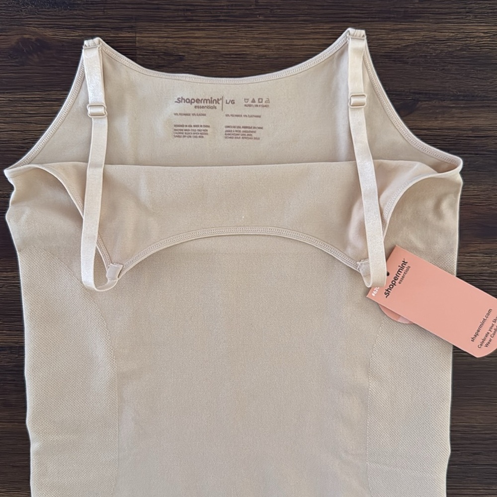 Shapermint Essentials All Day Every Day Scoop Neck Cami Chai Large NWT - Picture 4 of 9